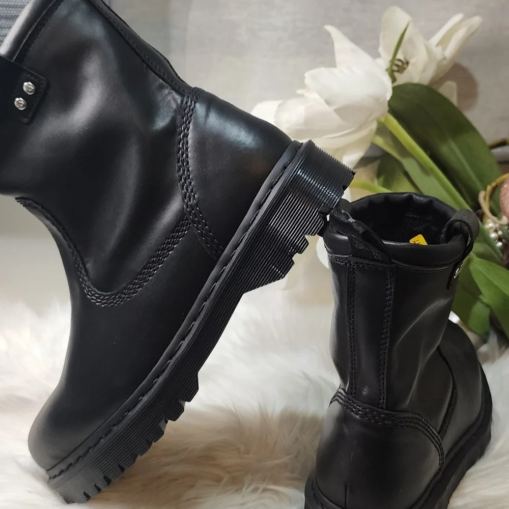 Dr Martens Anistone Lo Leather Biker Mens Boots new